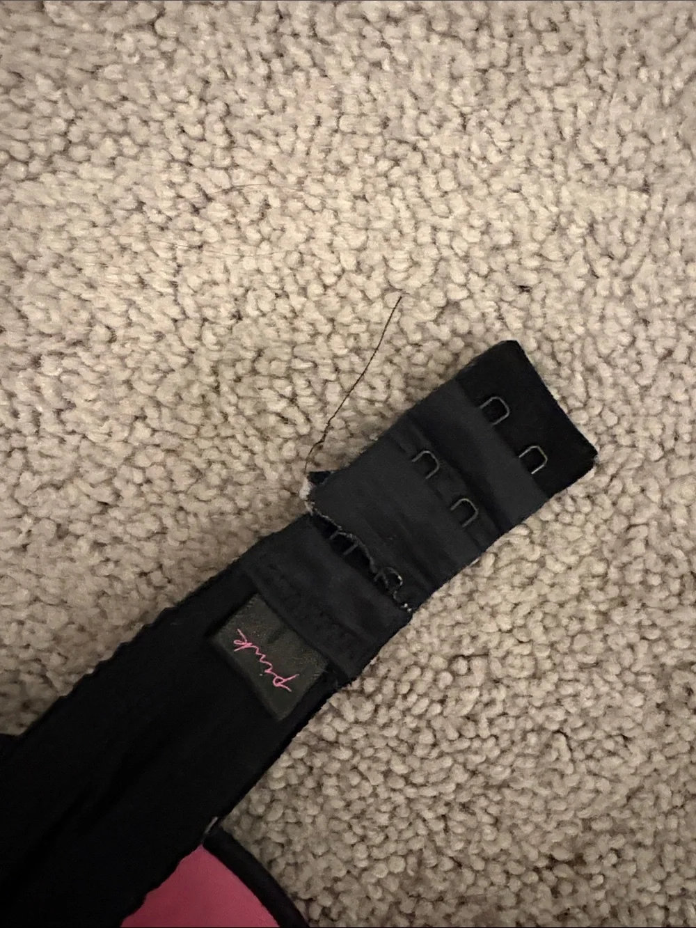 PINK Victoria's Secret Black Strapless Push-Up Bandeau